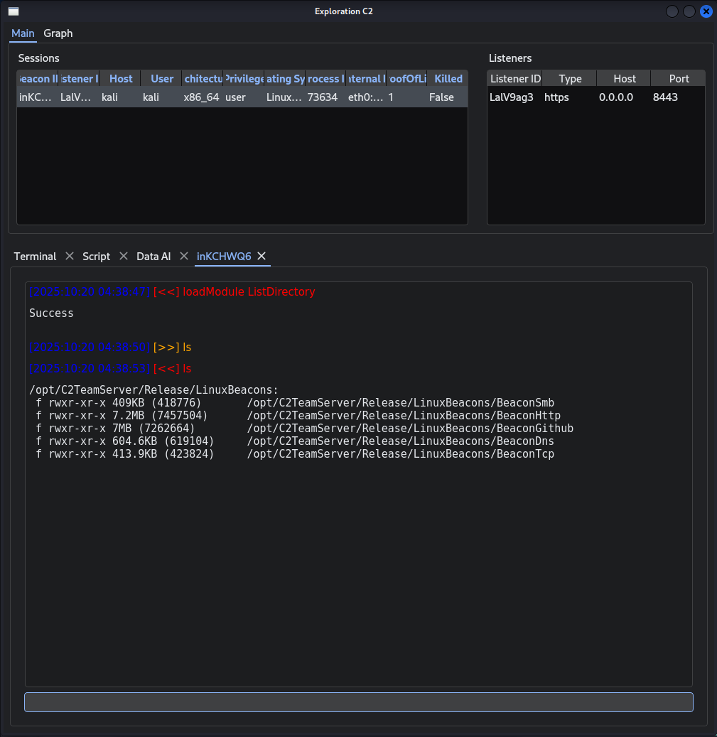 First beacon connected screenshot